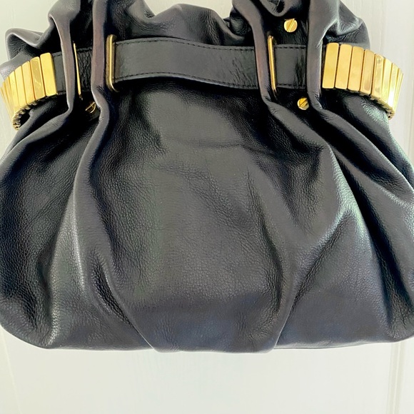 Michael Kors Black Leather Bag with Gold Hardware - Picture 8 of 16